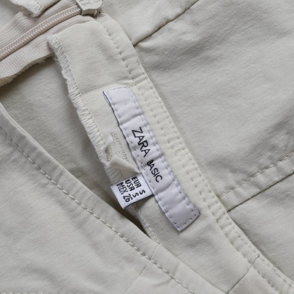 ZARA beige 3/4 sleeve top size S - Picture 7 of 7